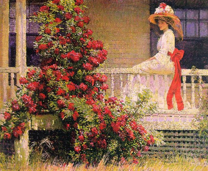 Philip Leslie Hale The Crimson Rambler Spain oil painting art